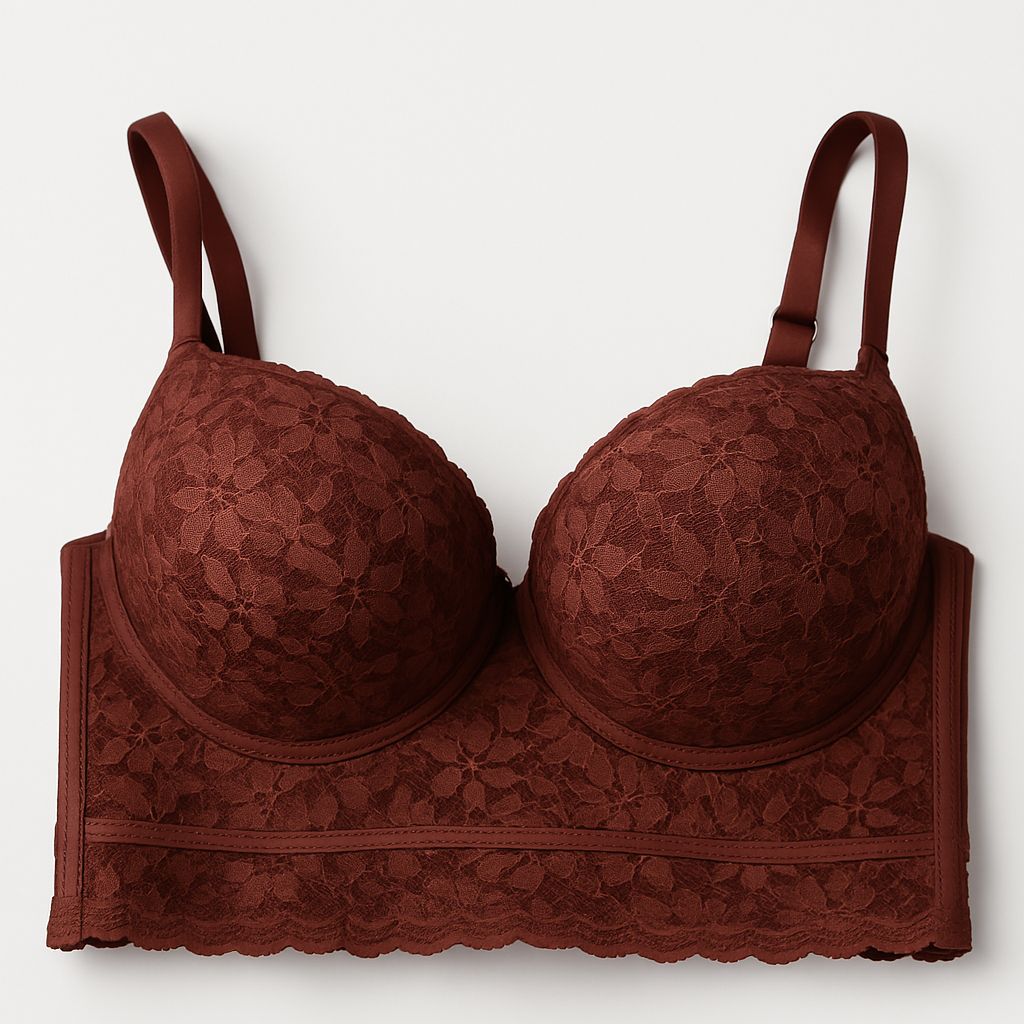 Brasier de dama  encaje C 44 C cafe